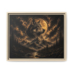 Wolf Moon Framed Canvas Wall Art – Strength, Loyalty & Protection