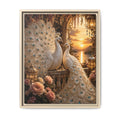 Eternal Love Peacock Couple Framed Canvas – A Symbol of Love, Loyalty & Prosperity
