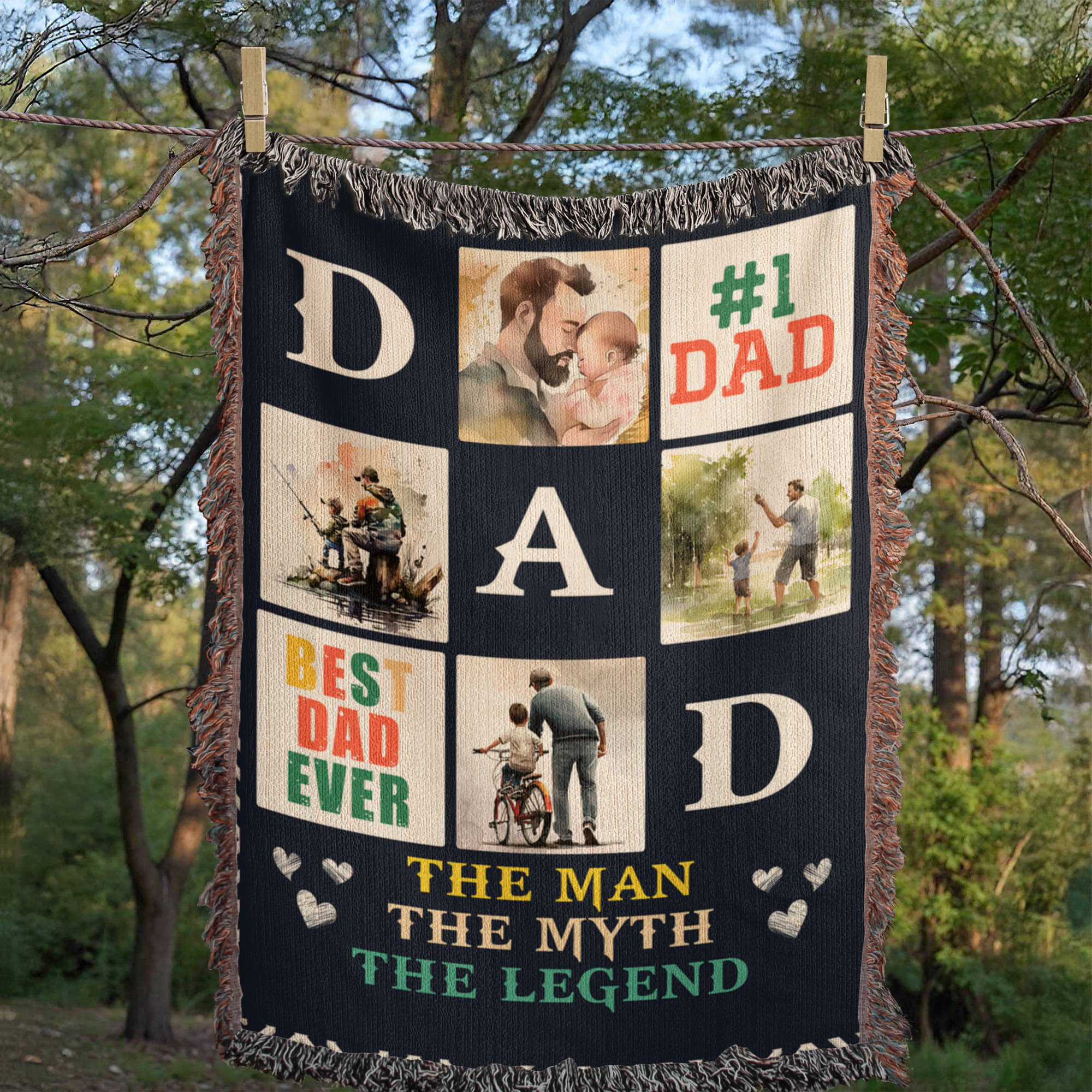 Best Dad Ever - Woven Blanket