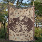 Snuggling Kitties - Woven Blanket