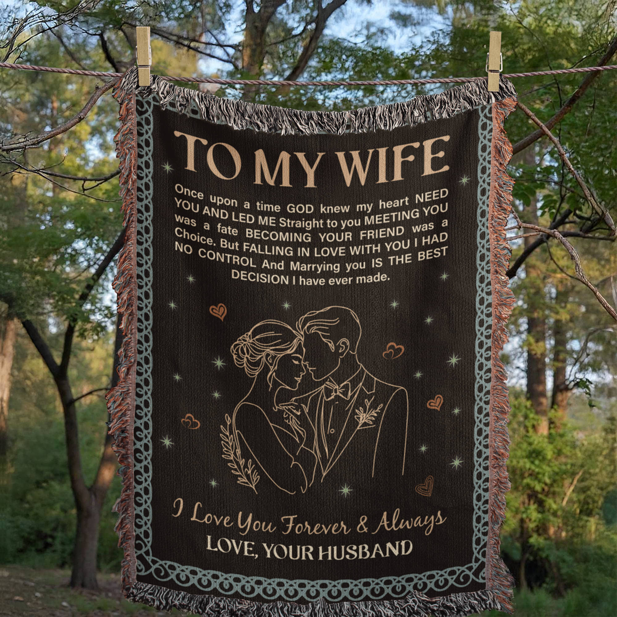 To My Wife - Heirloom Woven Blanket
