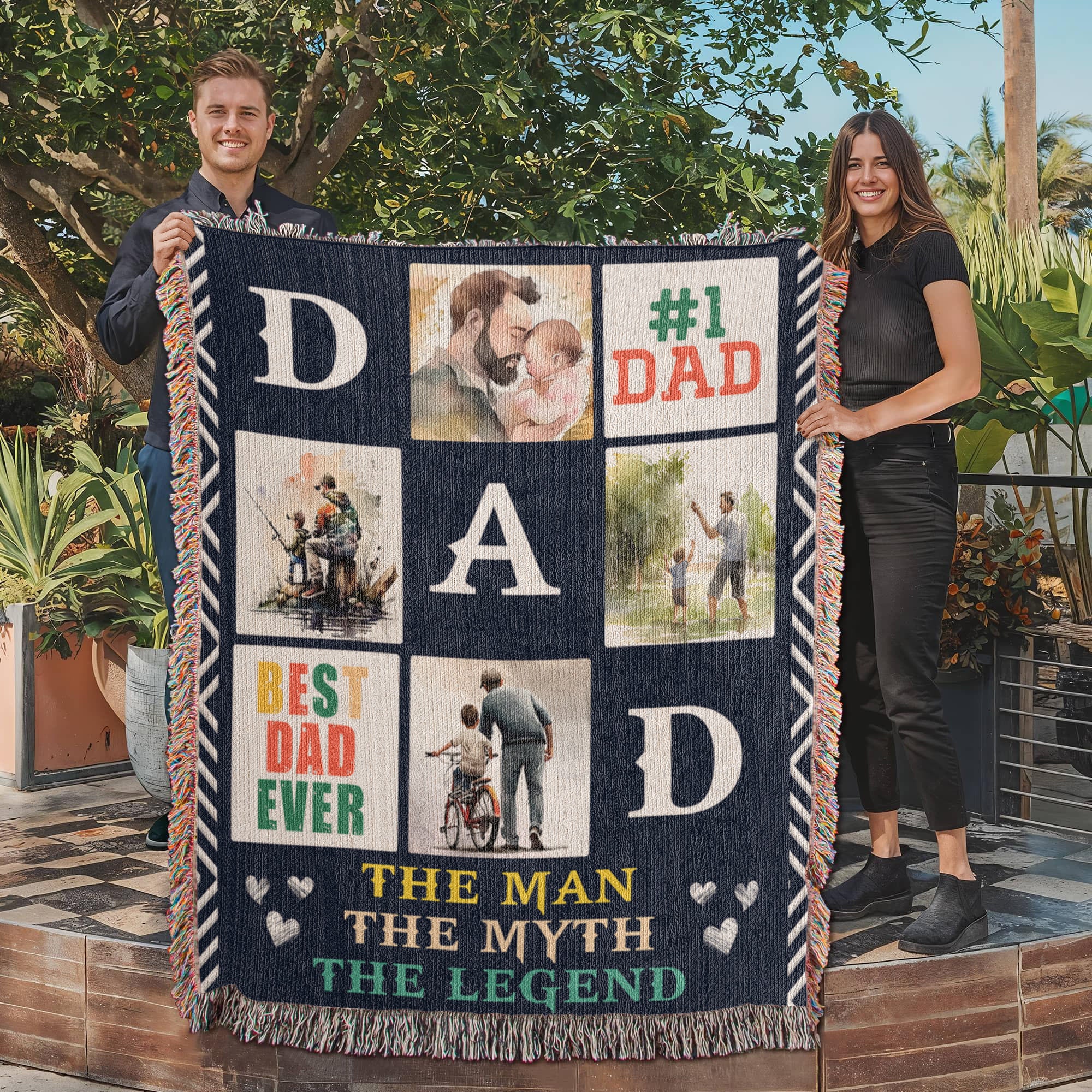 Best Dad Ever - Woven Blanket